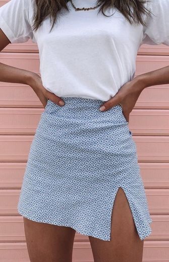 blue skirt 