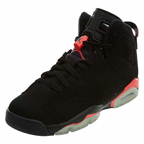 Moda Nike Air Jordan 6 Retro BG, Zapatillas de Deporte para Niños, Negro/Rojo