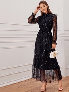 Social Vestido de encaje negro