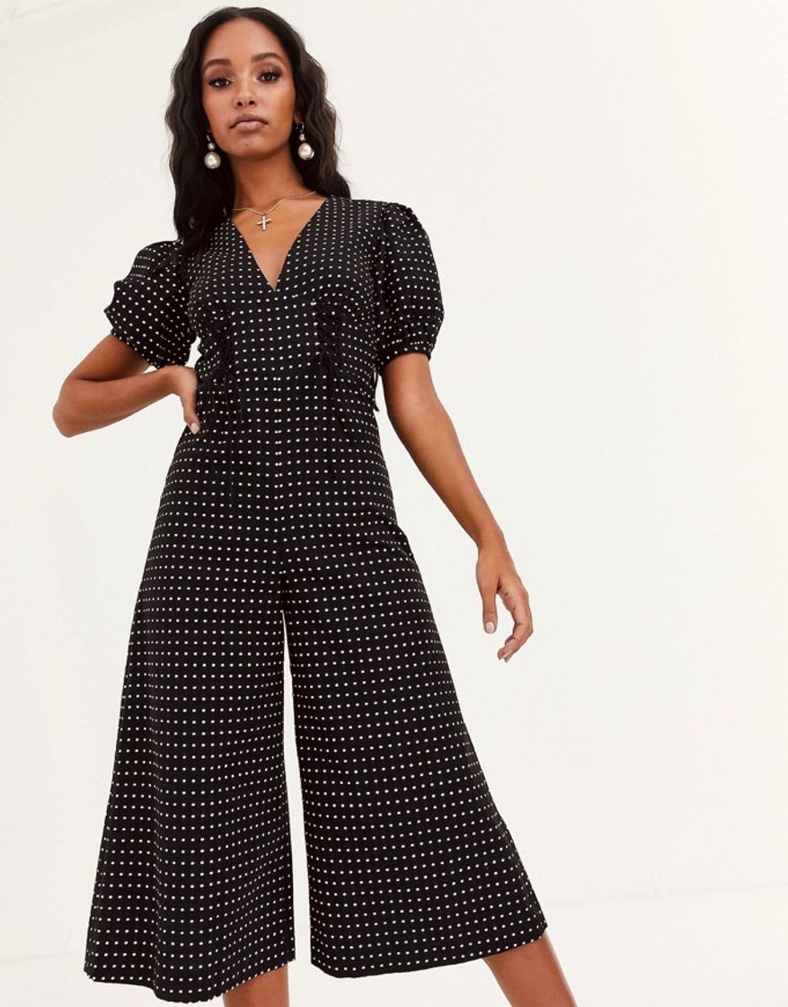 Product Talulah Dynamic polka dot crop jumpsuit