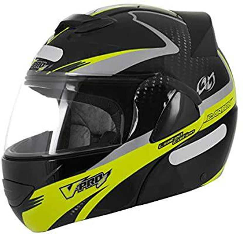 Fashion Capacete V-Pro Jet 2 CaRubroon 62 Preto/Amarelo

