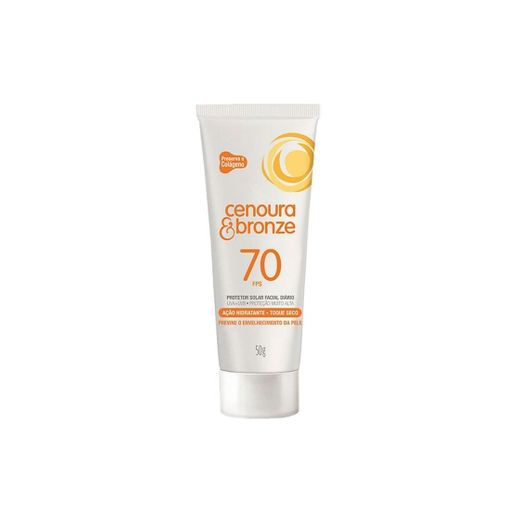 Protetor Solar Facial Cenoura e Bronze FPS70