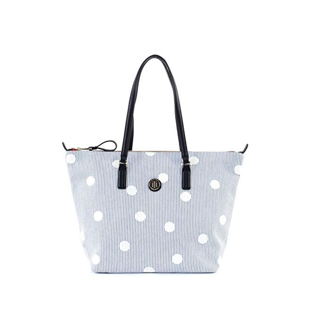 Productos TOMMY HILFIGER AW0AW04968 POPPY TOTE CANVAS BANDOLERA Mujer WHITE BLUE UNI