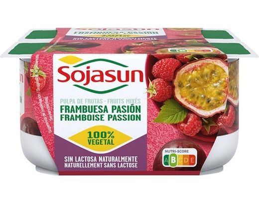 Iogurte de soja sabor maracujá/framboesa