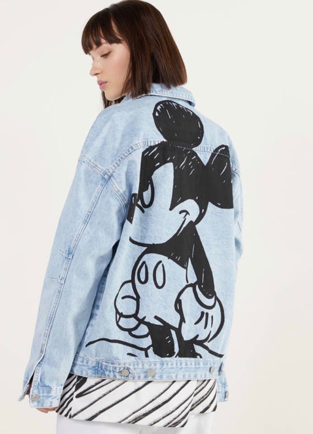 Fashion Casaco Denim Do Mickey