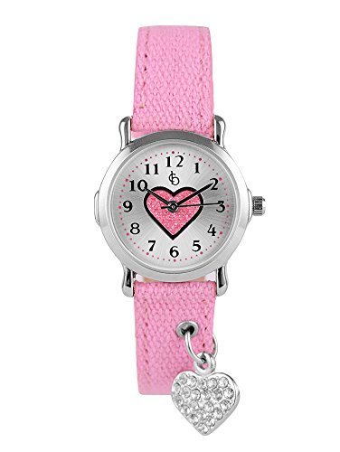 Places Crystal Blue Kids Niños Reloj De Pulsera Corazón Princesa Tela Banda analógico