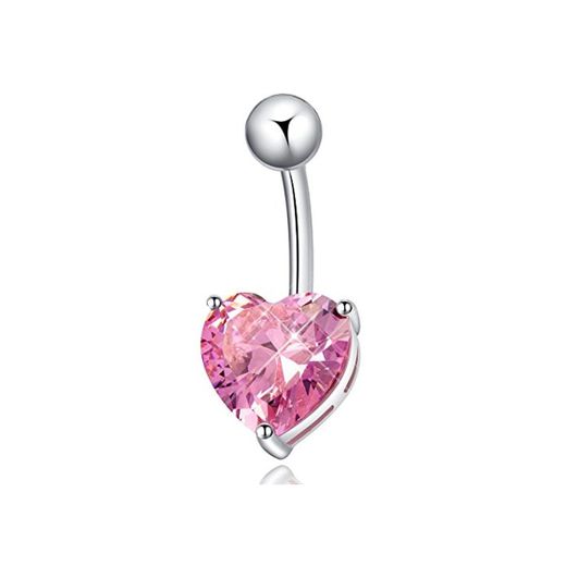 Honey Bear Mujeres Forma de corazón Piercing ombligo Cuerpo, 316L ACERO con