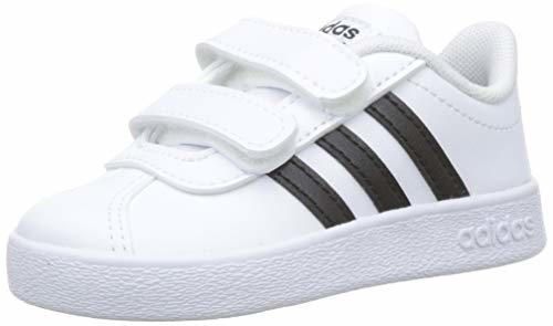 adidas VL Court 2.0 CMF I, Zapatillas de Gimnasia Unisex Niños, Blanco