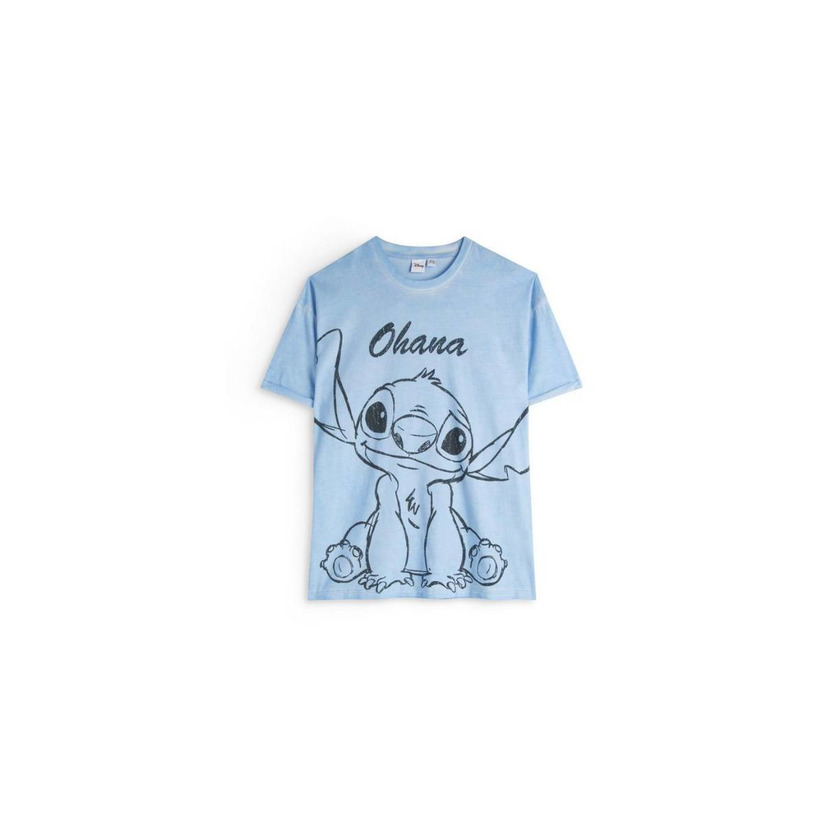 Products T-shirt corte largo Lilo And Stitch azul

