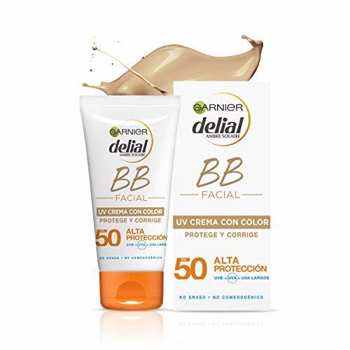 Social Garnier Delial BB Sun Crema Protector Solar con Color Especial Rostro y