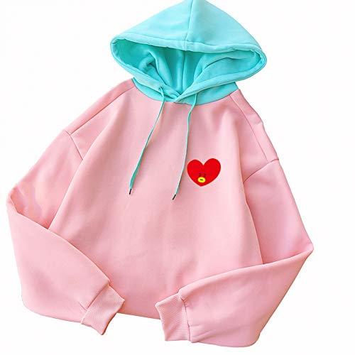 Place ZJSWCP Sudadera BT21 Hoodies Sudadera Mujeres Coreano Casual Manga Larga de Lana