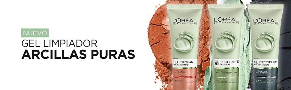 Beauty L'Oréal Paris Dermo Expertise Gel Limpiador Exfoliante Arcillas Puras Roja