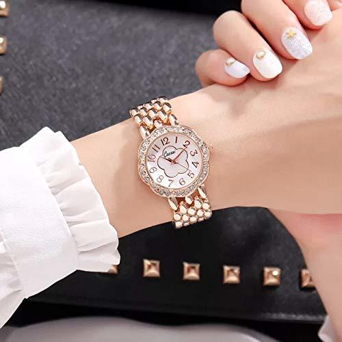 Juego TCEPFS Reloj de Oro Relojes de Mujer Relojes de Pulsera de Diamantes