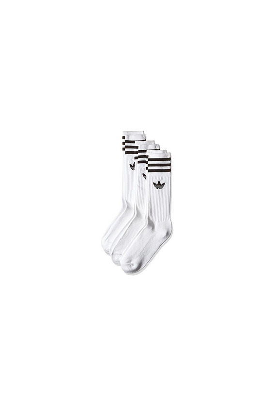 Social Adidas Solid Crew, Calcetines Unisex Adulto, blanco
