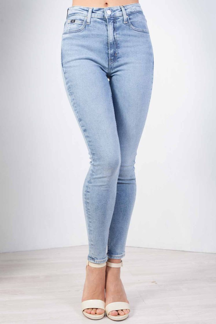 Moda Calvin Klein Ckj 010 High Rise Skinny Vaqueros Straight, Azul