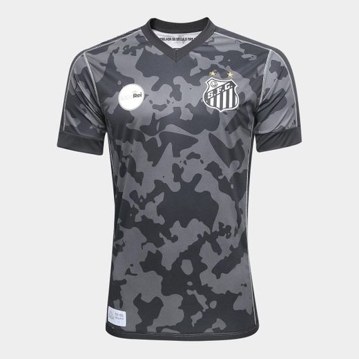 Camisetas de time Santos preta