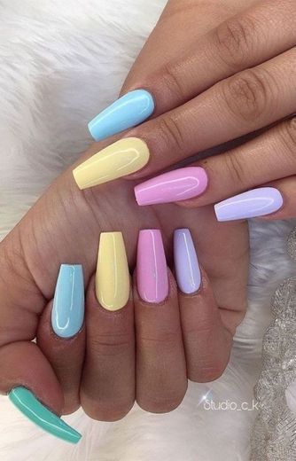 pastel colors nails