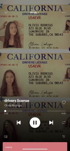 driver’s license - olivia rodrigo