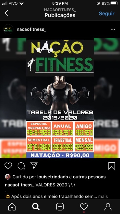 Lugar Academia Nação Fitness