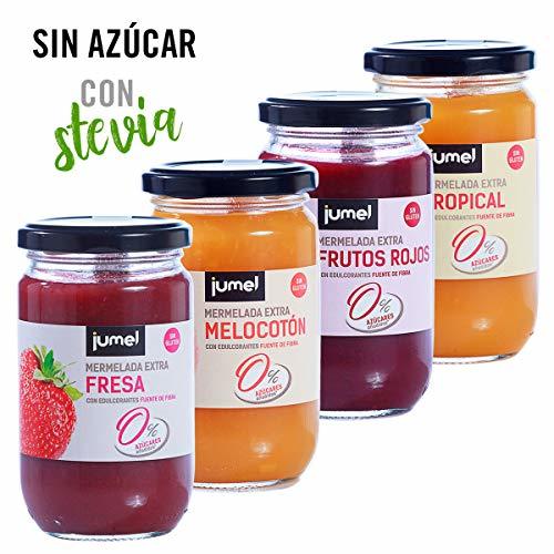 Place Mermelada sin azúcar extra Jumel. Mermelada con stevia. Pack de 4 unidades