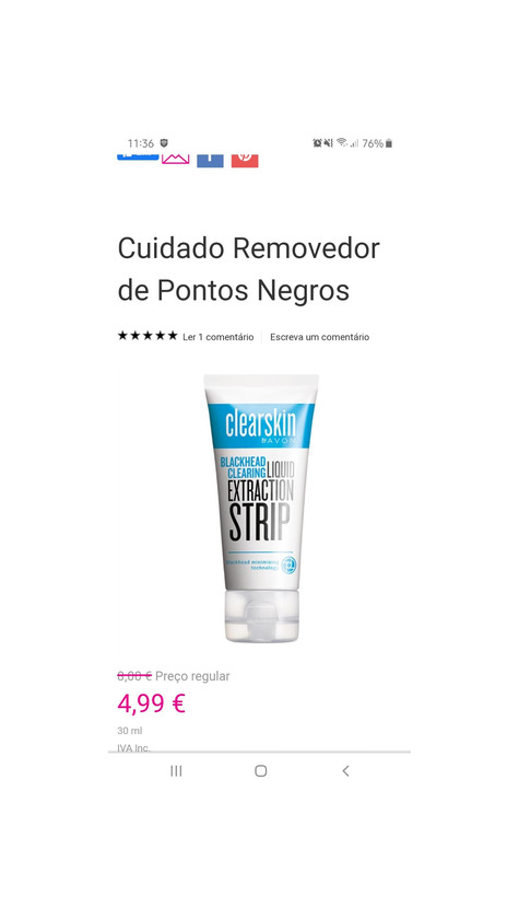 Product Removedor de pontos negros