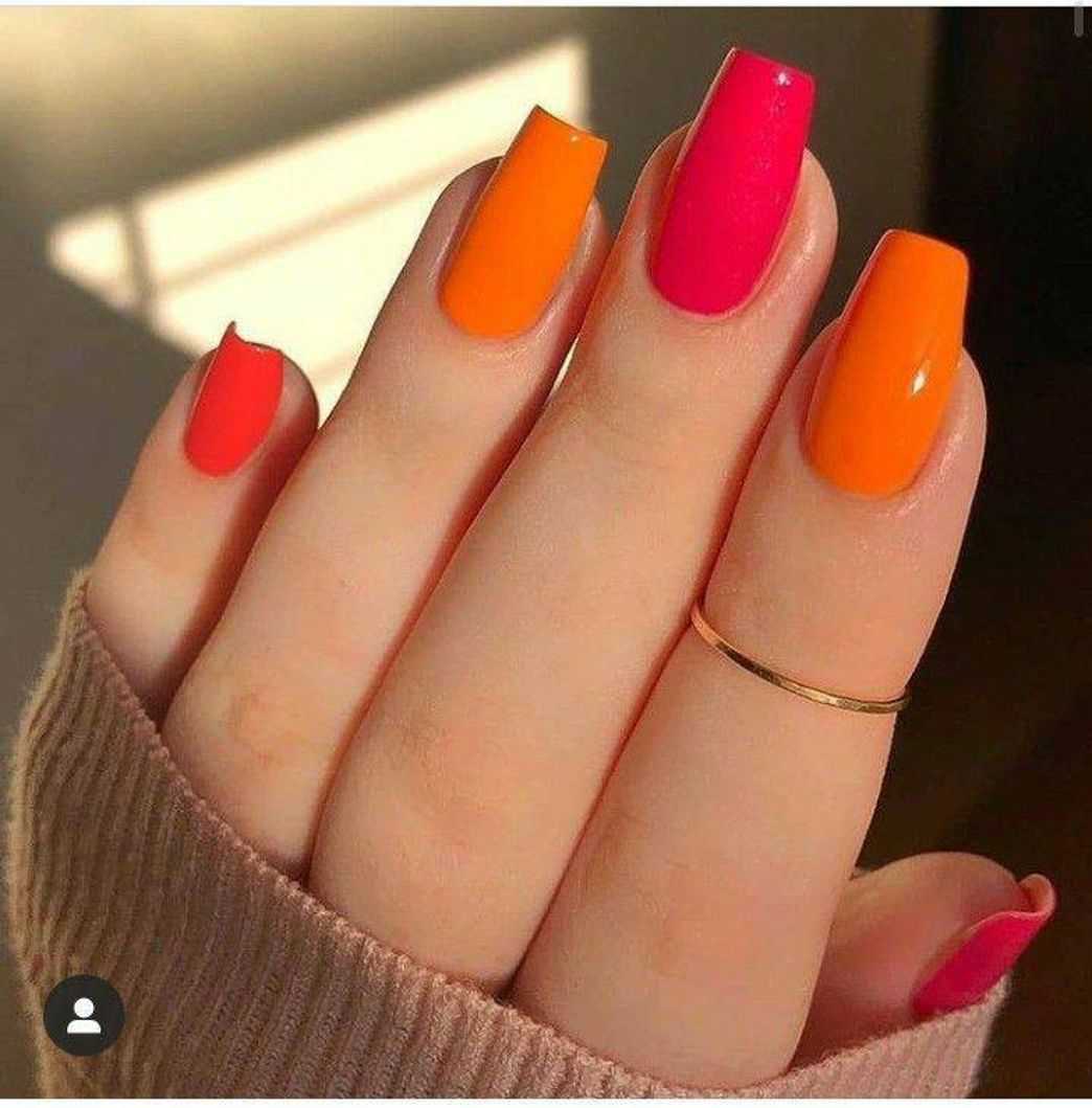 Fashion Unhas coloridas❤🧡💛💚💙💜