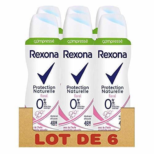 REXONA 0% desodorante comprimido para mujer en spray protección natural Floral 48H