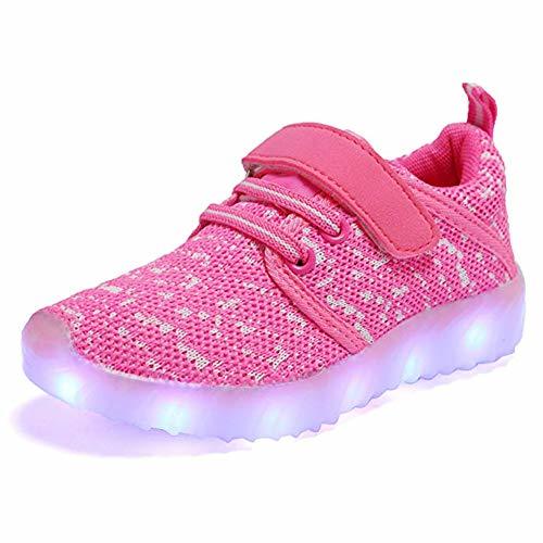 Moda ByBetty Unisex Ni?os Zapatillas LED USB Carga para los Ni?os y los