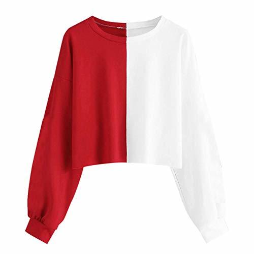 Fashion Hoodies Sweatshirt Women Solid Long Sleeve Splice Sweatshirt Short Hooded Pullover Tops