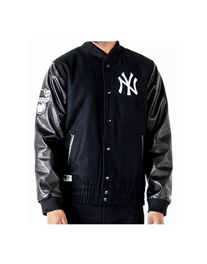 New Era York Yankees MLB Heritage Vasity Jacket Black Collegejacke Anorak