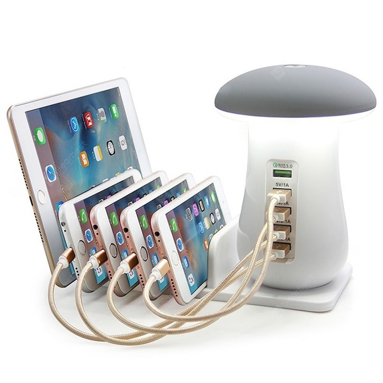 Moda Intelligent Fast Charge QC3.0 Charging Holder 5-port USB