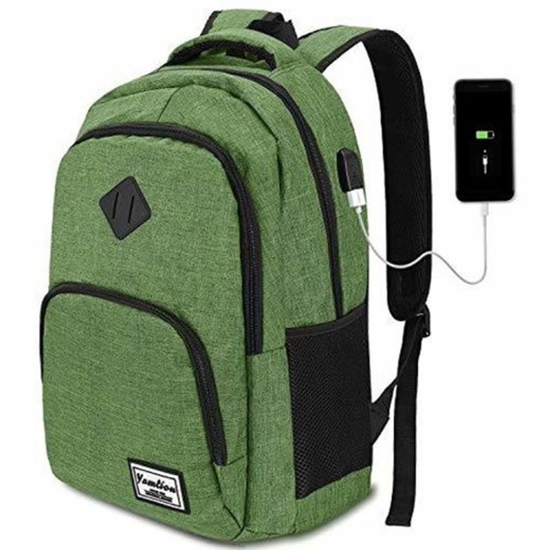 Product YAMTION Mochila Hombre para Portátil Mochilas Escolares Juveniles con Puerto USB Resistente