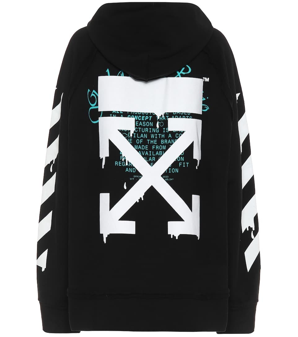 Moda Off-White Logo cotton hoodie