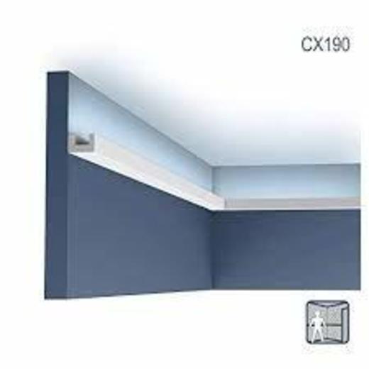 Cornisa Orac Decor CX190 AXXENT U-PROFILE Moldura para luz indirecta Perfil de