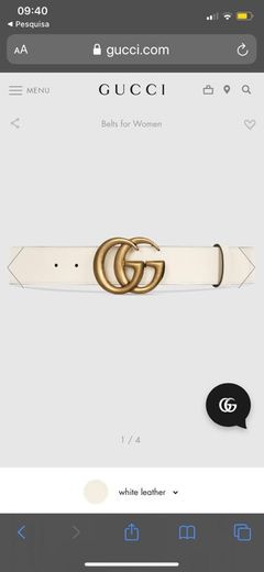 Cinto Gucci branco