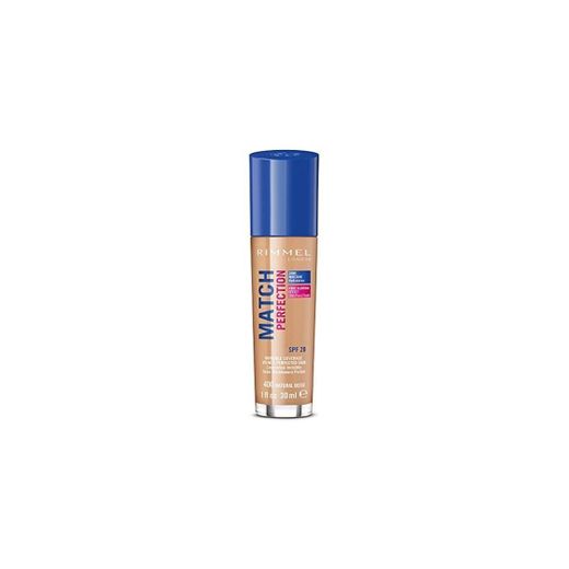 Rimmel London Match Perfection Foundation Base de Maquillaje Tono 400 Natural Beige