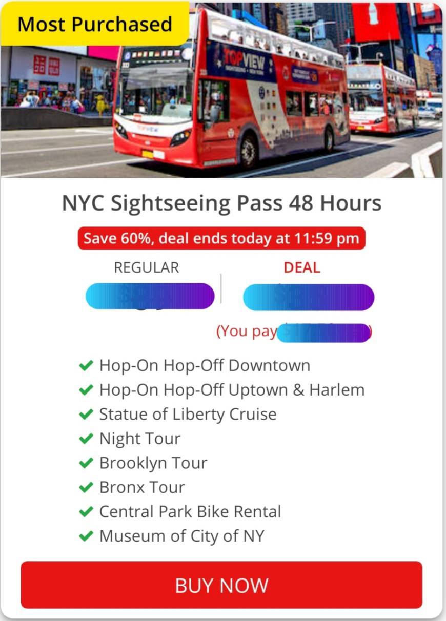 Moda NYC Sightseeing Bus