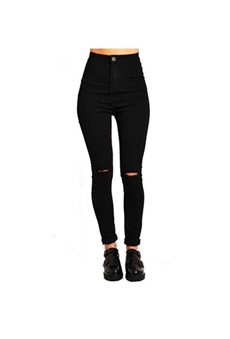 Fashion LILY LULU – Pantalones vaqueros skinny tipo con talle alto