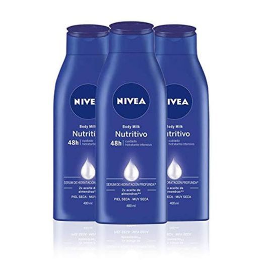 NIVEA Triplo Body Milk Nutritivo - Pack de 3 x 400 ml