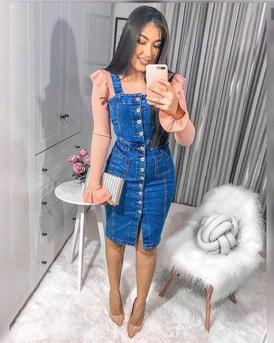 Fashion Lindo vestido estiloso jeans, sem manga, com botões🌻