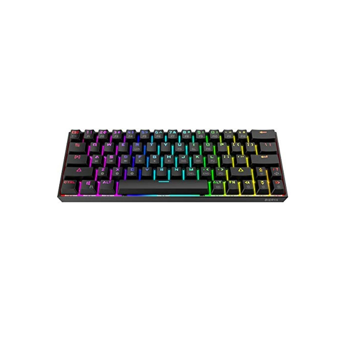 Productos Dierya Teclado mecánico para Juegos 60% True RGB con retroiluminación Bluetooth 4.0