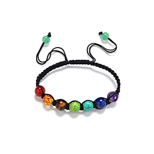 7 chakras pulsera yoga jade ágata kundalini mujer terapias magneticas, curación energética