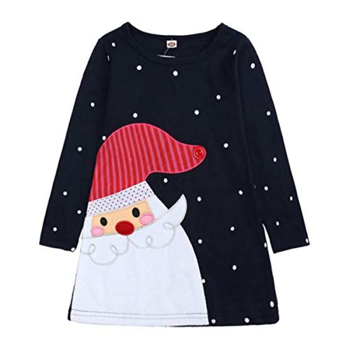 Fashion Girls Christmas Dress Toddler Children Baby Girl Santa Wave Point Fairy Dress