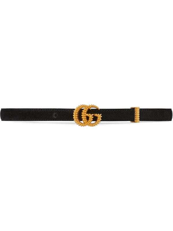 Fashion Gucci small velvet torchon GG belt