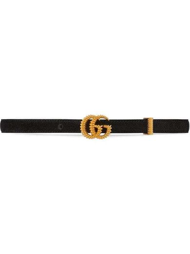 Gucci small velvet torchon GG belt