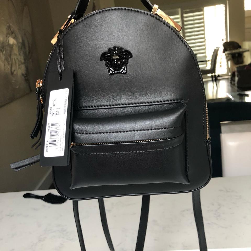 Fashion Versace black mini medusa backpack 