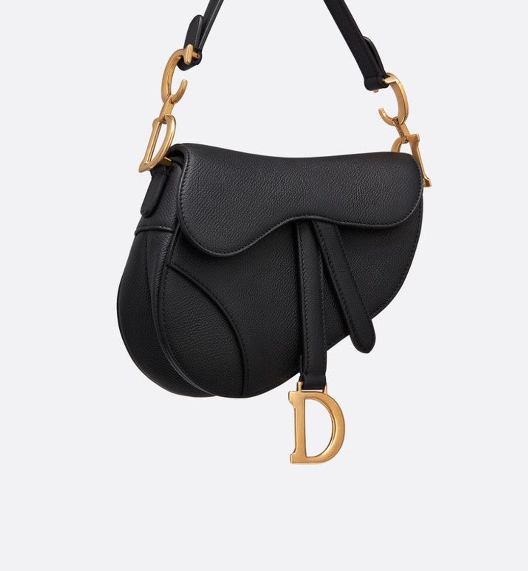 Mini Saddle Bag Black Grained Calfskin