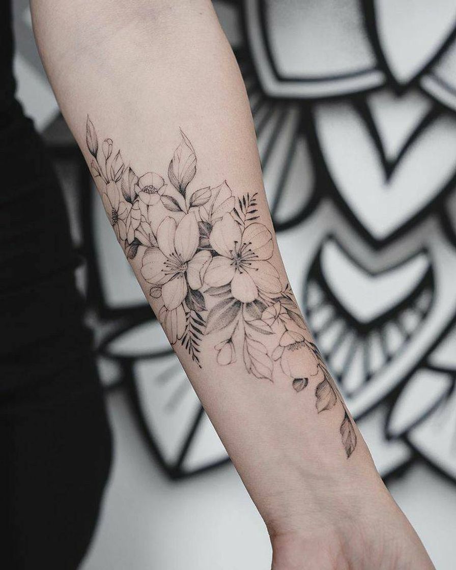 Fashion Tatuagem flores💖