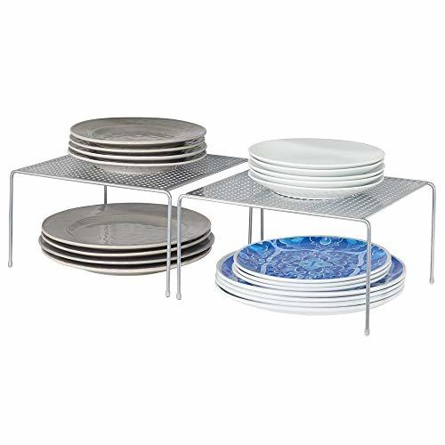 Place mDesign Juego de 2 estantes de cocina – Soportes para platos de