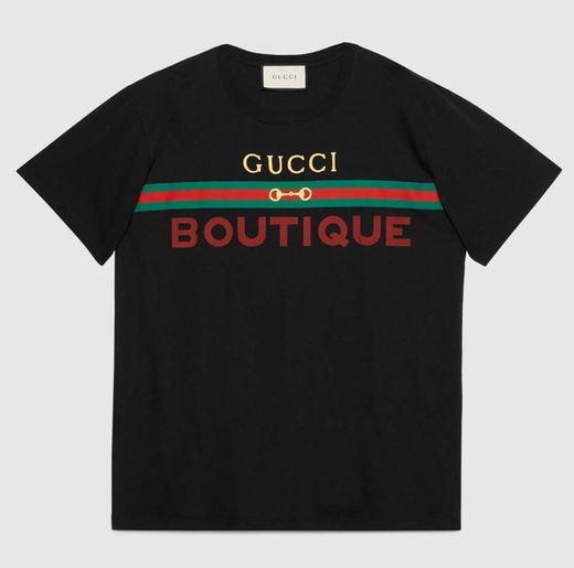Men's Gucci Boutique print oversize T-shirt